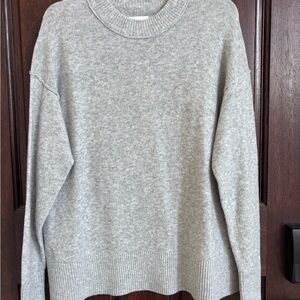 aerie Light Gray Crewneck Sweater